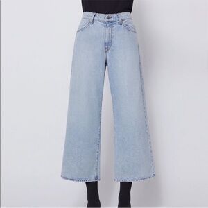 BLDWN Baldwin Women’s size 25 Light Wash Cropped Wide Leg Jeans